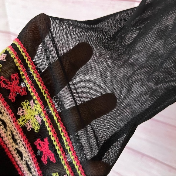 INC International Concepts Sheer Embroidered Top Size XS - Picture 3 of 5